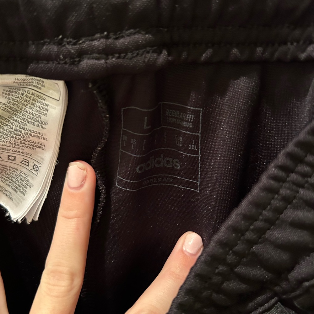 Adidas Black Regular Fit Trousers